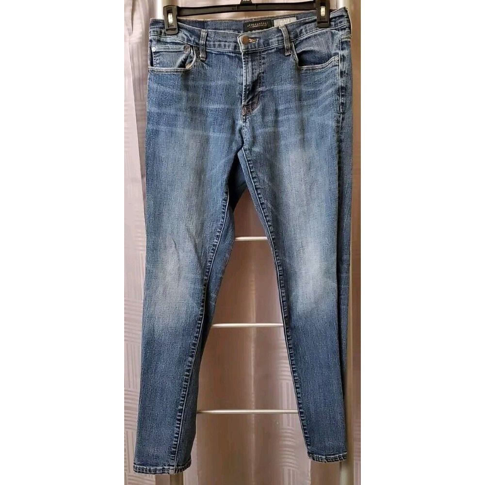 Aeropostale Jeans Mens Sz 33x30 Super Skinny Stretch Blue